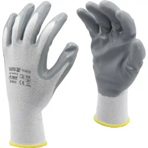 RĘKAWICE OCHRONNE NYLONOWE POWLEKANE OLEJOODPORNYM NITRYLEM ROZMIAR 9 Ograniczona ilość