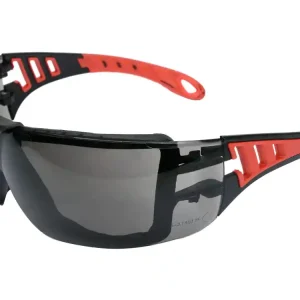 OKULARY OCHRONNE SZARE Z DOPINANYM ELASTYCZNYM PASKIEM PODTRZYMUJĄCYM I ZAUSZNIKAMI Nie przegap