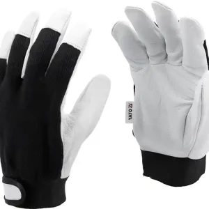 Hit cenowy RĘKAWICE ROBOCZE BAWEŁNA/SKÓRA CZARNE ROZM. 8