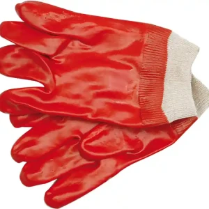 Bezpieczne zakupy RĘKAWICE GUMOWANE / CZERWONE/