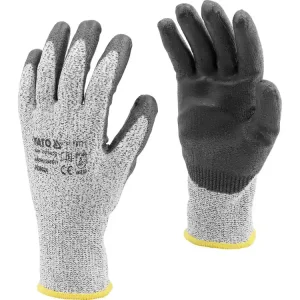 RĘKAWICE OCHRONNE HPPE ANTYPRZECIĘCIOWE POWLEKANE CZARNYM PU ROZMIAR 9 Wyjątkowa oferta