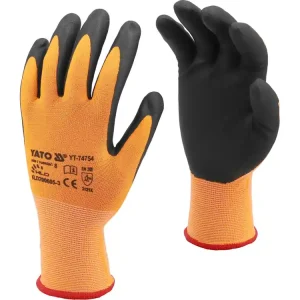 RĘKAWICE OCHRONNE NYLONOWE 15G POWLEKANE NITRYLEM Z POWŁOKĄ DO OBSŁUGI SMARTFONA ROZMIAR 9 Promocja