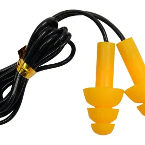 Nowość ZATYCZKI DO USZU, SILIKONOWE ZE SZNURKIEM, SNR 28 DB, 50 PAR.