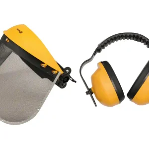 Nowy PRZYŁBICA Z OSŁONĄ WYMIENNĄ I NAUSZNIKAMI PRZECIWHAŁASOWYMI