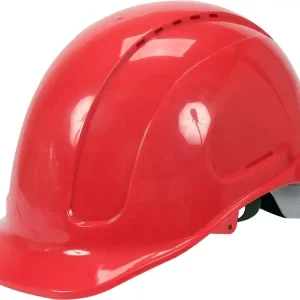 KASK OCHRONNY CZERWONY WYSOKI KOMFORT SZYBKA REGULACJA ABS Ostatnia szansa