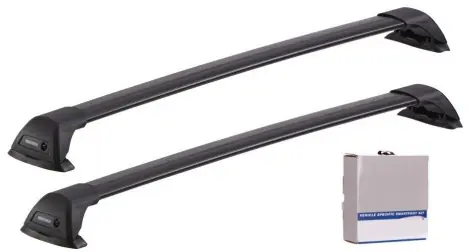 Wyjątkowa oferta Bagażnik dachowy Yakima belki FlushBar Czarny Volkswagen Bora (A4) 1999->2005 4 drzwi sedan