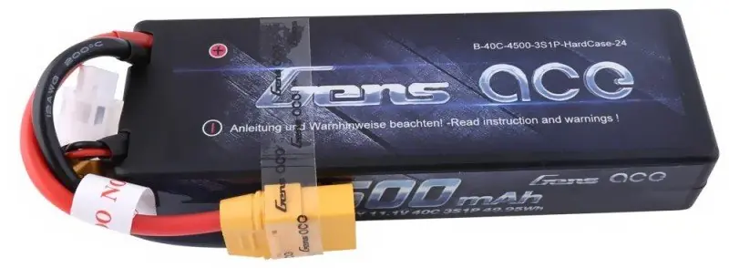 4500mAh 11.1V 45C XT90 HardCase 24 Gens Ace Do wyczerpania zapasów