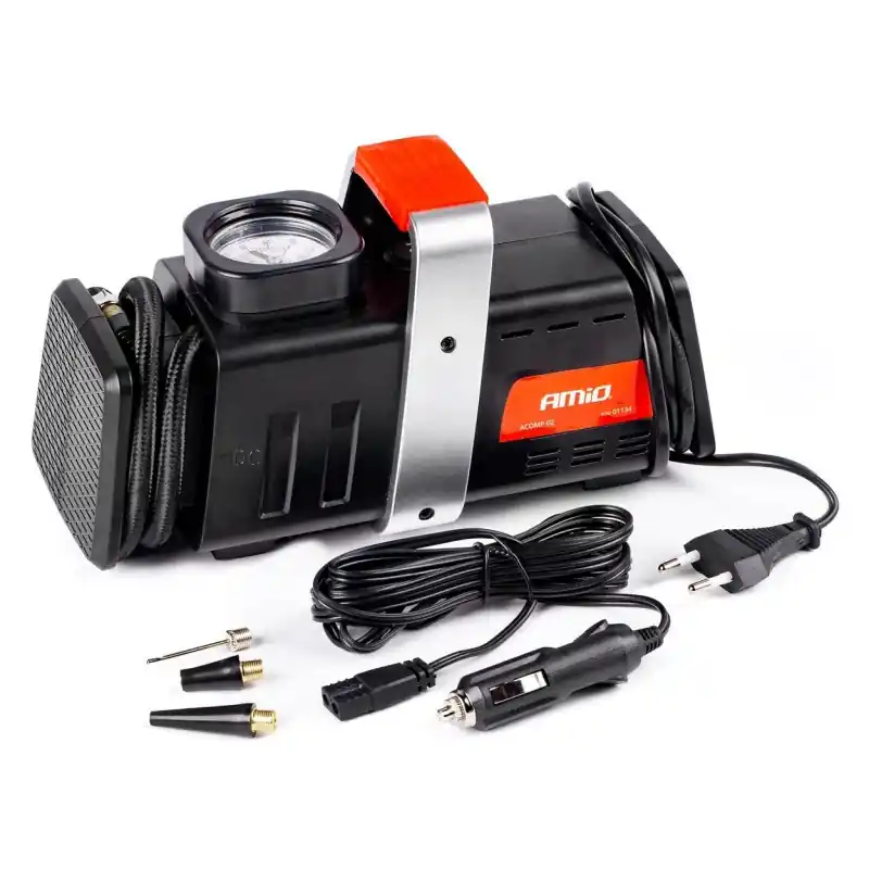 Kompresor samochodowy pompka 12V 230V ACOMP-02 Zniżka