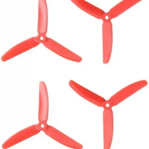 Śmigła Gemfan Master 3 Blade Bullnose 5x5 czerwone (2x CW + 2x CCW) Obniżka ceny