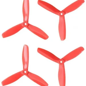 Śmigła Gemfan Master Bullnose 5x5 czerwone (2x CW + 2x CCW) Ostatnie sztuki