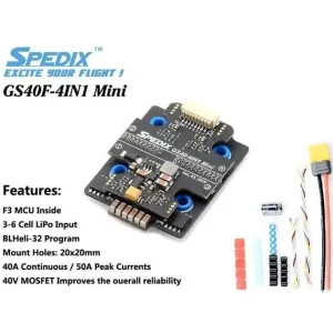 Regulator ESC 4IN1 Spedix GS40F mini 40A BLheli_32 4x40A Tylko dziś