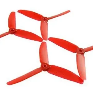 Śmigła Gemfan Glass Fiber Nylon 3 Blade 5x4 czerwone (2x CW + 2x CCW) Łatwy zwrot