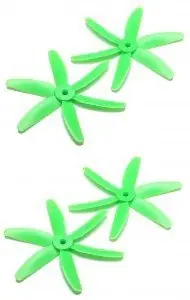 GEMFAN: Śmigła Gemfan Glass Fiber Nylon 6 Blade5x4 zielone (2xCW+2xCCW) Ostatnia szansa