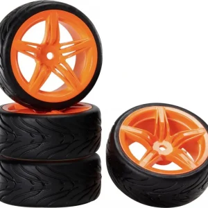 Tylko dziś Koła 4 szt. on-road pomarańczowe 5-ramienne