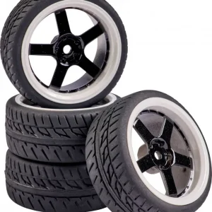 Koła 4 szt. on-road BLACK 5-ramienne Tani