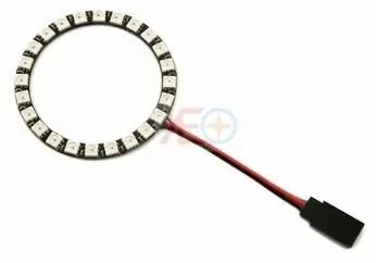 24-diodowa płytka z oświetleniem LED (5V, 7 kolorów) z kontrolerem oświetlenia Popularny