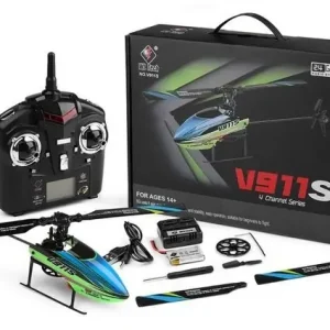 Copter V911S (2.4GHz, 4CH, 192mm, żyroskop, zasięg do 80m, wyczynowy) - Niebieski Darmowy zwrot