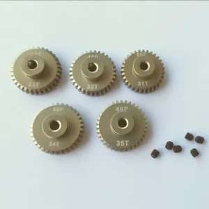 Zniżka Zębatki koła zębate do aut rc 31/32/33/34/35 T mod.48p aluminium pinion gear 5 szt.