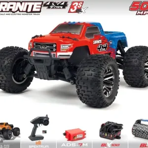 Popularny Arrma Granite 4X4 3S BLX 1:10 RTR bezszczotka czerwony/niebieski