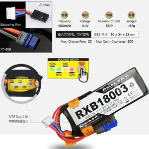 Dualsky RXB 1800mAh 20C/2C 11.1V Voltage Meter Taniej