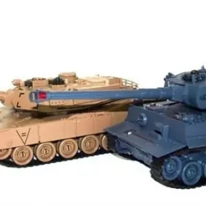Wysoka jakość Zestaw wzajemnie walczących czołgów M1A2 Abrams v2 i German Tiger v2 2.4GHz 1:28 RTR