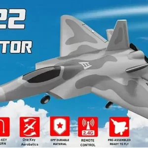 SAMOLOT F22 RAPTOR z systemem stabilizacji One Key Aerobatic Idealny dla początkujących RTF Tylko dziś