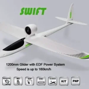 Bezpieczna płatność NOWOŚĆ! Mega szybki MOTOSZYBOWIEC SWIFT ARF 1200mm 160km/h z turbinowym napędem pchającym ADF