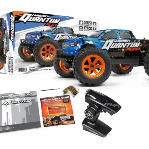 Bestseller MAVERICK Quantum MT Flux 80A Bezszczotkowy 1/10 4WD Truggy RTR (Niebiesko-Pomarańczowy)