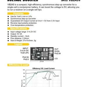 Dodaj do koszyka MATEK BEC VOLTAGE BOOSTER układ bec na 1S li-po do 5V/2A