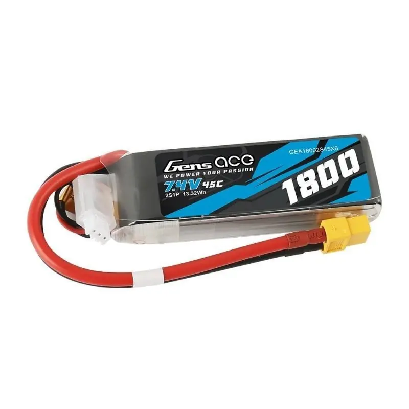 1800mAh 7.4V 45C XT60 Gens Ace Ekspresowa dostawa