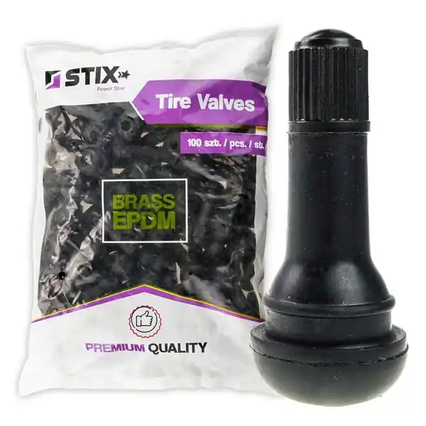 Zawory do kół bezdętkowych PREMIUM TR413 Brass / EPDM - 100 szt - Stix Dodaj do koszyka