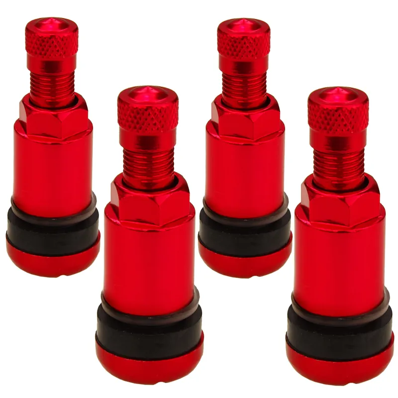 Zawory do felg czerwone X1 Series Red Edition (skręcane, aluminiowe MS525) - 4 szt - Carbonado Okazja