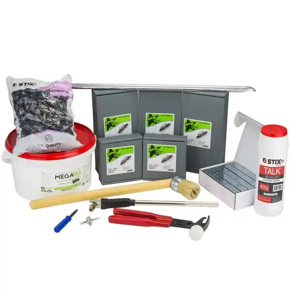 Zestaw startowy dla wulkanizacji, do wymiany opon PREMIUM NR2 (ciężarki nabijane, klejone, zawory i inne) - Stix Super okazja