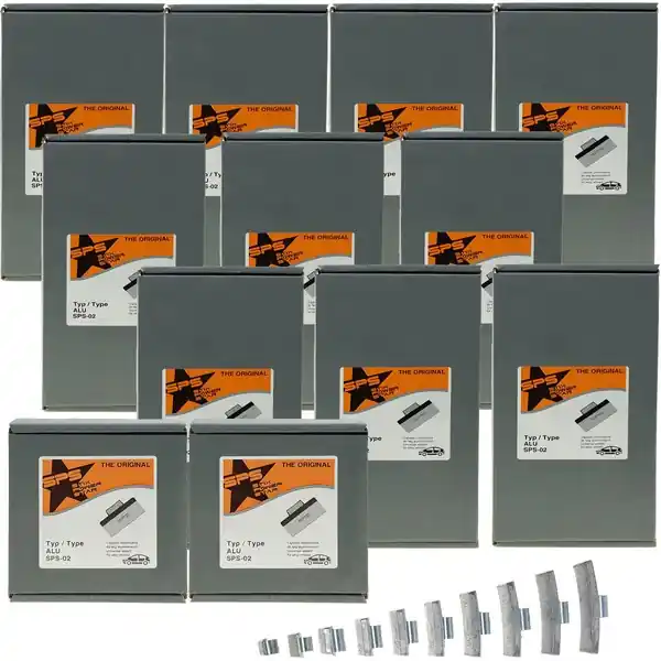 Zestaw ciężarków nabijanych do felg aluminiowych SPS ALU PB/A (5-50 g, ołowiane) - 800 szt. - Stix Super okazja