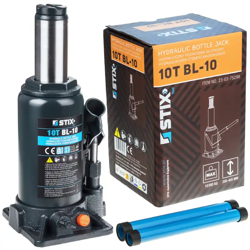 Hydrauliczny podnośnik słupkowy (butelkowy) 10T BL-10 - Stix Popularny