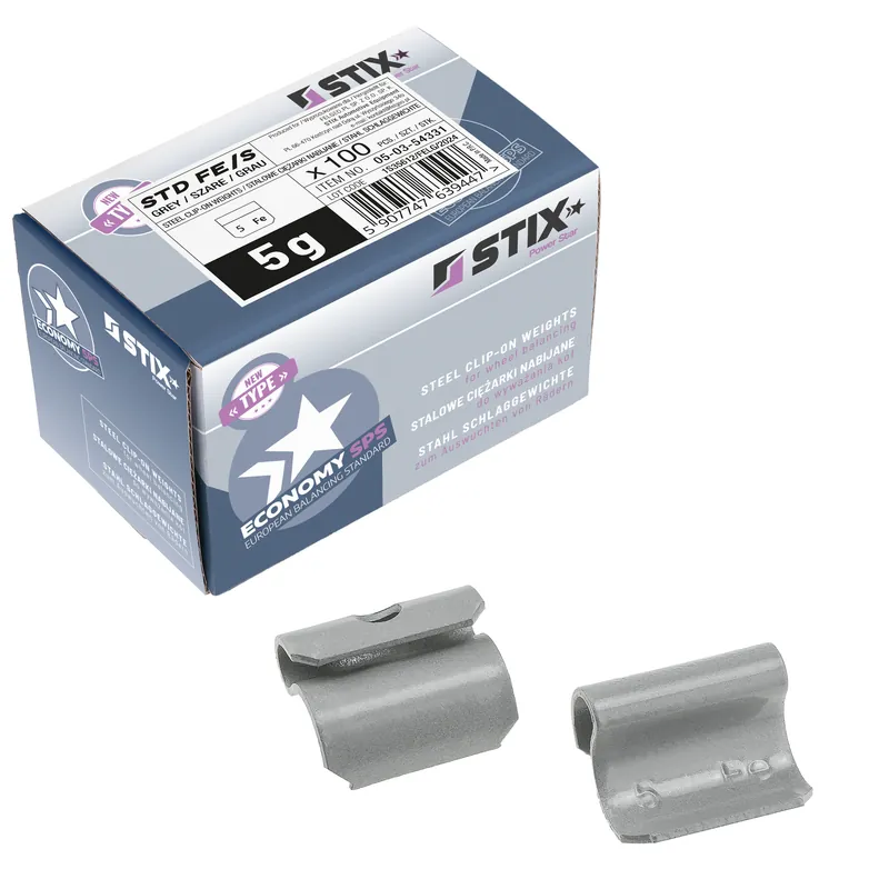 Zamów dziś Ciężarki nabijane STD Stalowe do felg stalowych FE/S 5g / 100 szt. - Stix