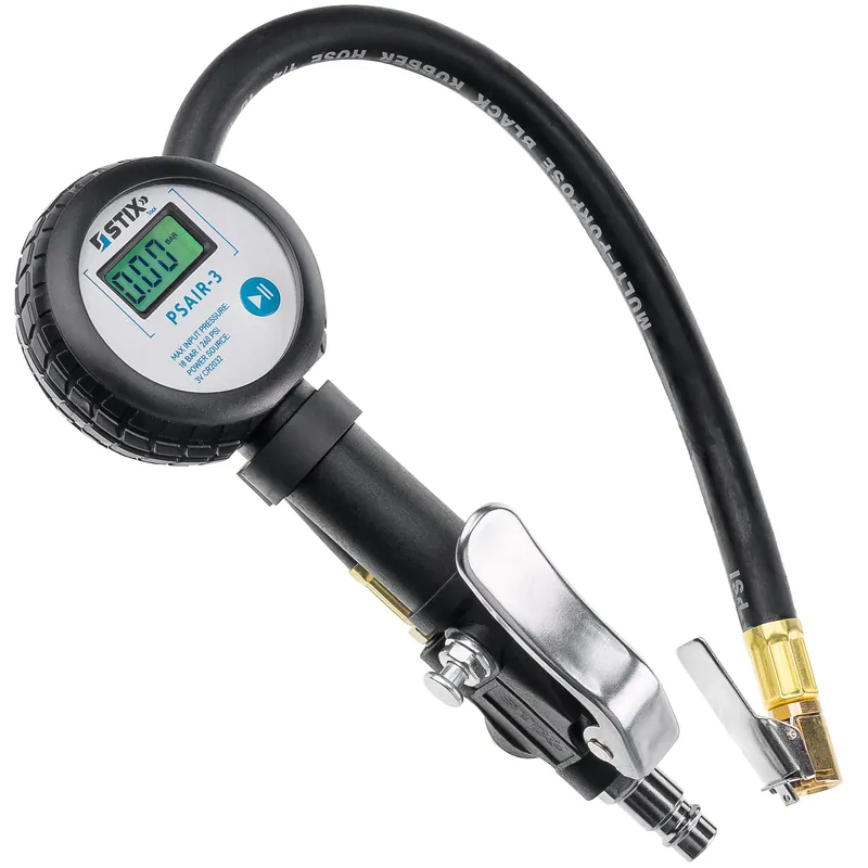 Taniej Pistolet do pompowania kół, opon z elektronicznym manometrem PSAIR-3 0-18 BAR STIX