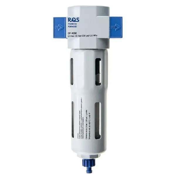 Odwadniacz sprężonego powietrza RECTUS OF-1/4-MINI (Filtr / Osuszacz) - RQS 1/4" Hit cenowy