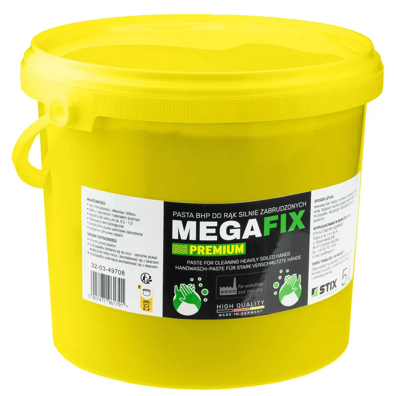 Pasta BHP Megafix Premium GERMANY do rąk mocno zabrudzonych 5L - Stix Bezpieczne zakupy
