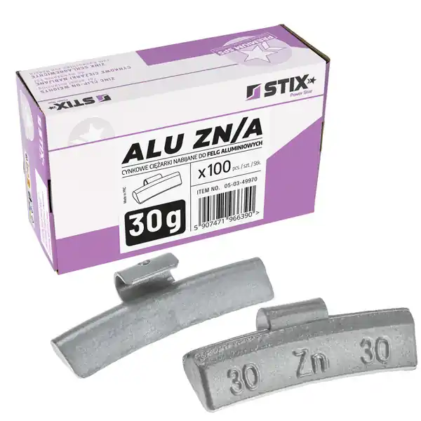 Kup teraz Ciężarki nabijane ALU Cynkowe do felg aluminiowych ZN/A 30g / 100 szt. - Stix