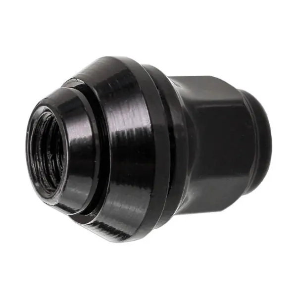 Szybka dostawa Czarne nakrętki do oryginalnych felg aluminiowych Ford - M12x1,5 - (stożkowa ruchoma podkładka) - Carbonado