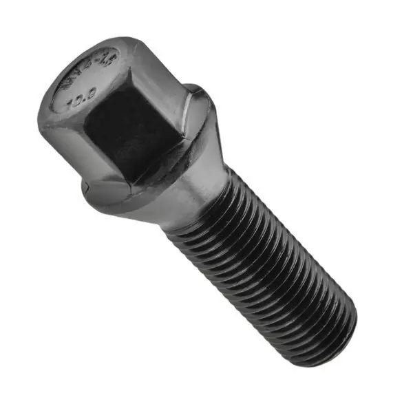 Czarna śruba do felg M14x1.5 35 mm – klucz 17. Stożek Tani