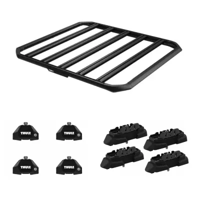 Zniżka Bagażnik dachowy THULE platforma Caprock Czarny Volkswagen Caddy III (2K) 2004->2011 van