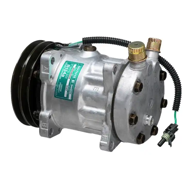 1101002.ZAM SPRĘŻARKA / KOMPRESOR KLIMATYZACJI ZAMIENNIK SANDEN SD7H15 132MM 2GA 24V V/OR JE MASSEY FERGUSON JCB TEREX Do wyczerpania zapasów